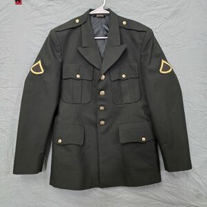 DSCP DeRossi & Son AG-489 41 S Serge Green Wool Blend Army Uniform PFC